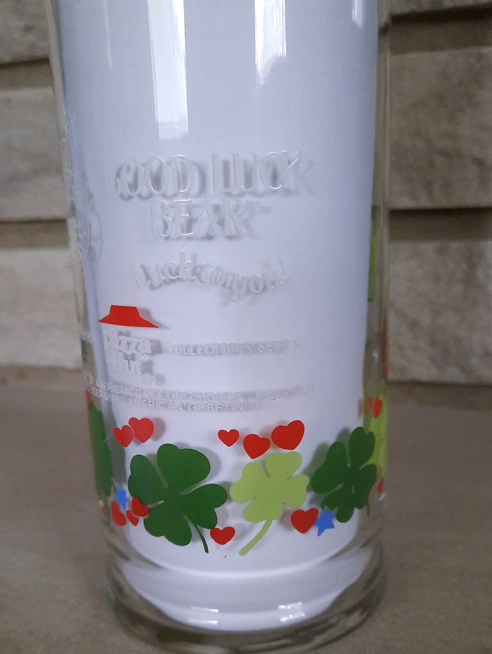 Vintage Pizza Hut Care Bears Glass Good Luck 1983 - Picture 9 of 13